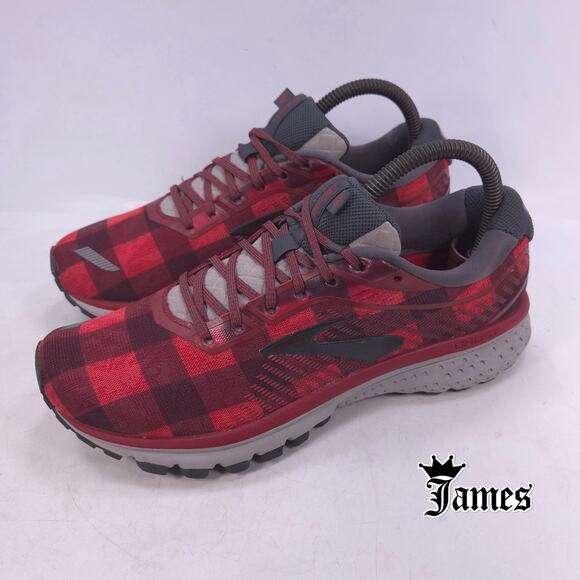 Brooks Shoes - Brooks Ghost 12 Athletic Lace Up Running Shoe Womens Size 7.5 1203051B686 Red